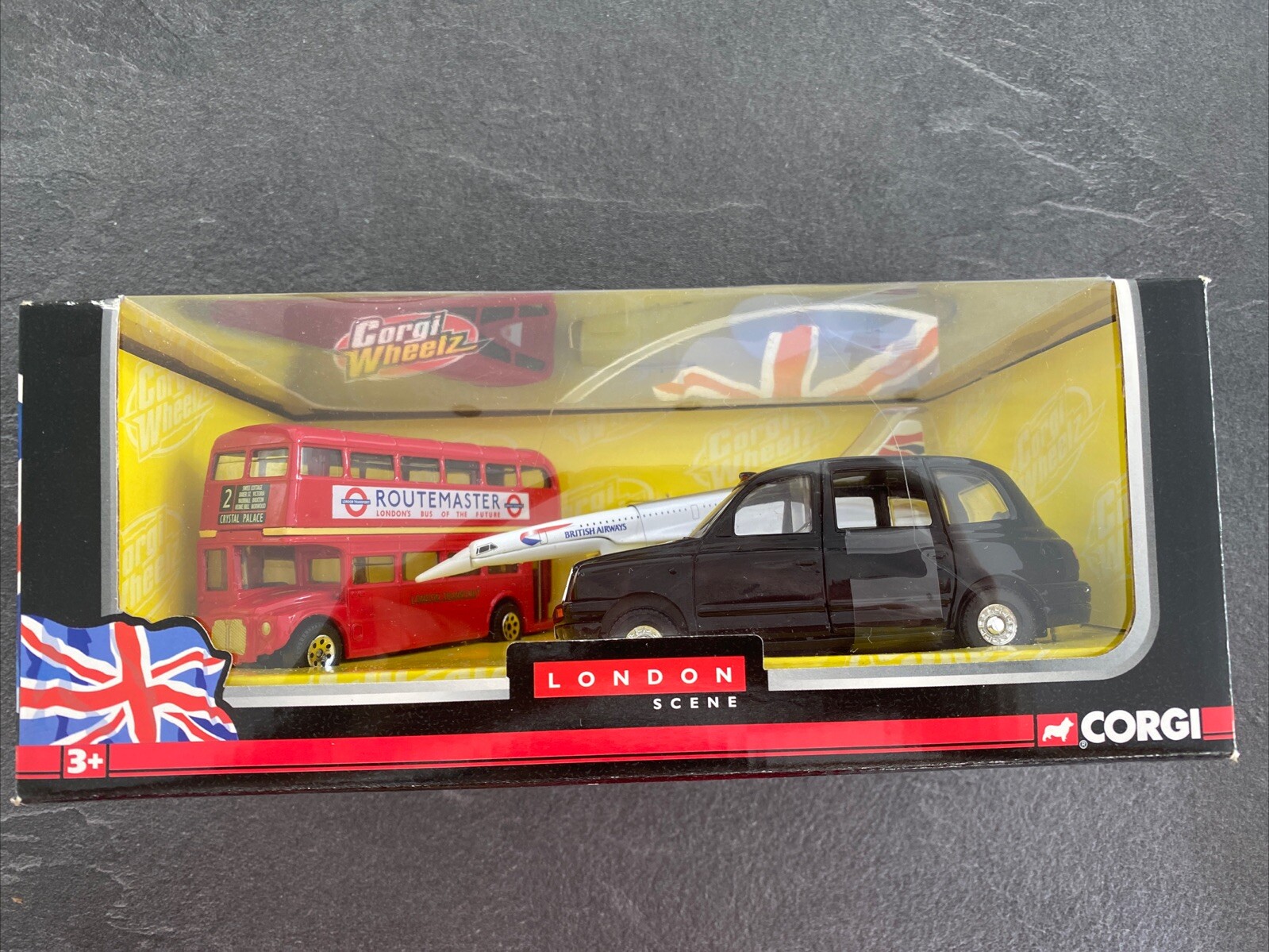 Corgi Wheelz TY93287 London Scene Concorde Bus & Taxi 3 Diecast Model Set NEW