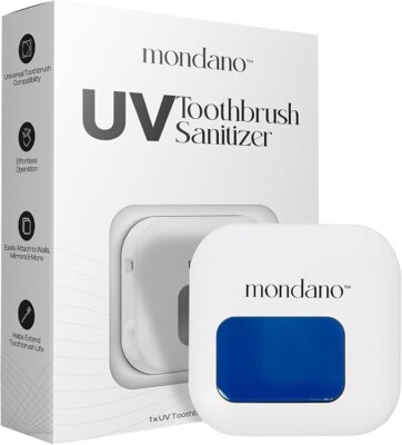 Mondano UV-C Toothbrush Sanitizer and Holder, Toothbrush Case - Manual/Electric