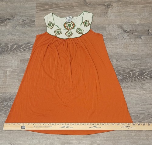 Rachel and Chloe Crochet Bohemian Orange Top Size Medium - Picture 6 of 13