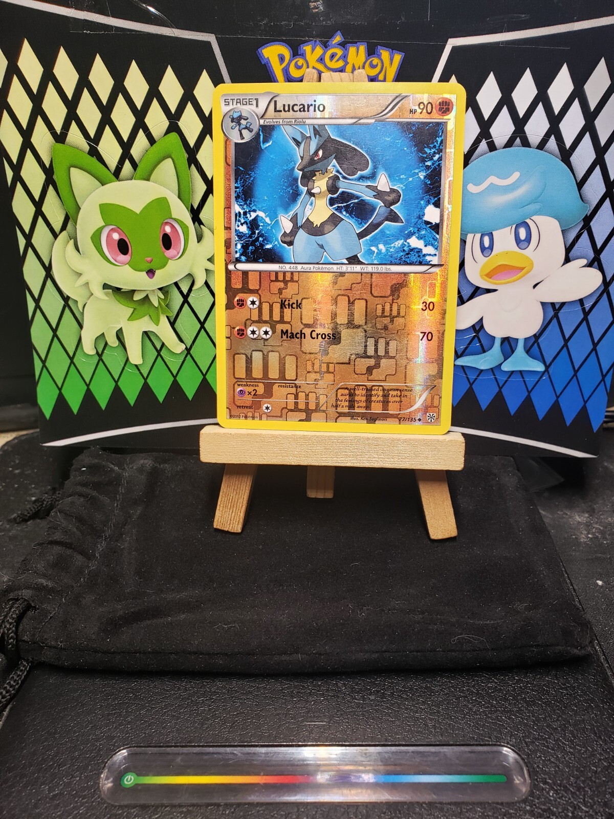 Pokemon TCG Lucario 77/135 Reverse Holo Rare BW Plasma Storm 2012 Card LP