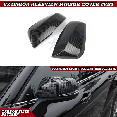 Carbon Fiber Print Door Rear View Mirror Cover For Toyota Highlander RAV4 2020+