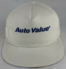 Auto Value Strapback Trucker Hat Cap K Brand USA White Vintage