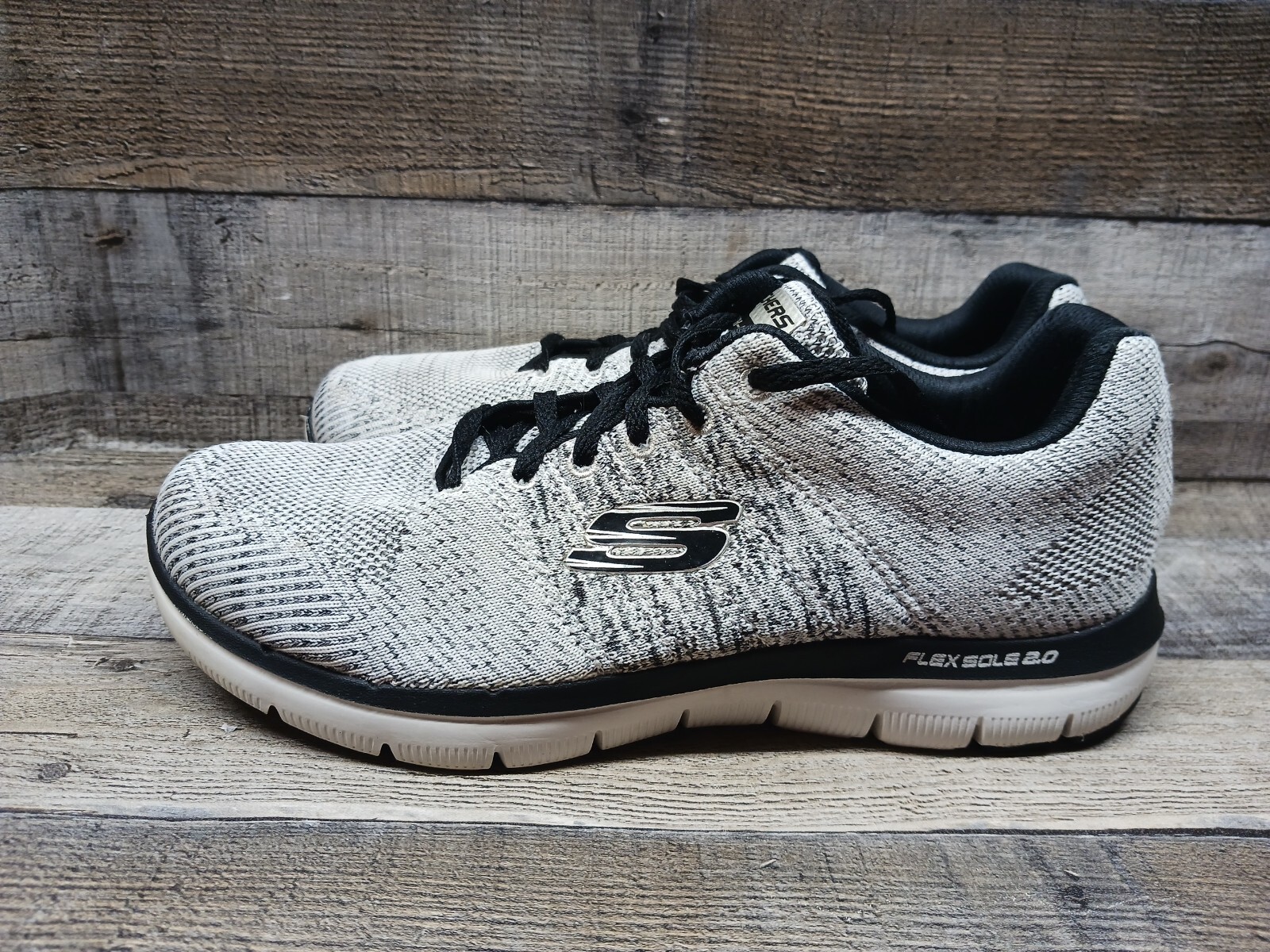 Mens Skechers Skech-Knit Memory Foam Gray Running Athletic Shoes