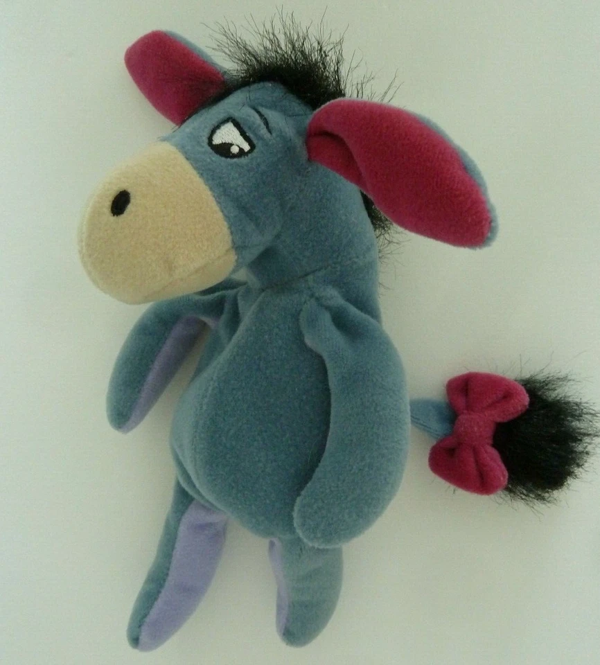 *. DOUDOU PELUCHE DISNEYLAND PARIS BOURRIQUET BLEU MAUVE ROSE BILLES 22cm TTBE - Photo 4/4