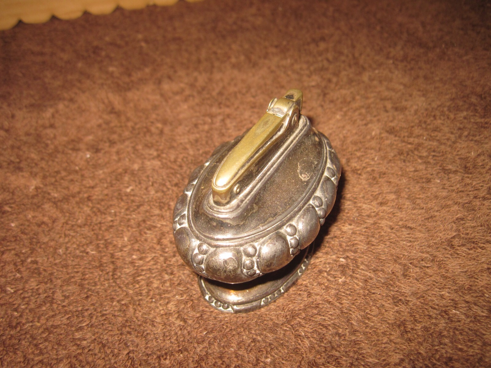 Vintage Antique RONSON "CROWN" Table Lighter UNTESTED Made USA, Needs Polishing