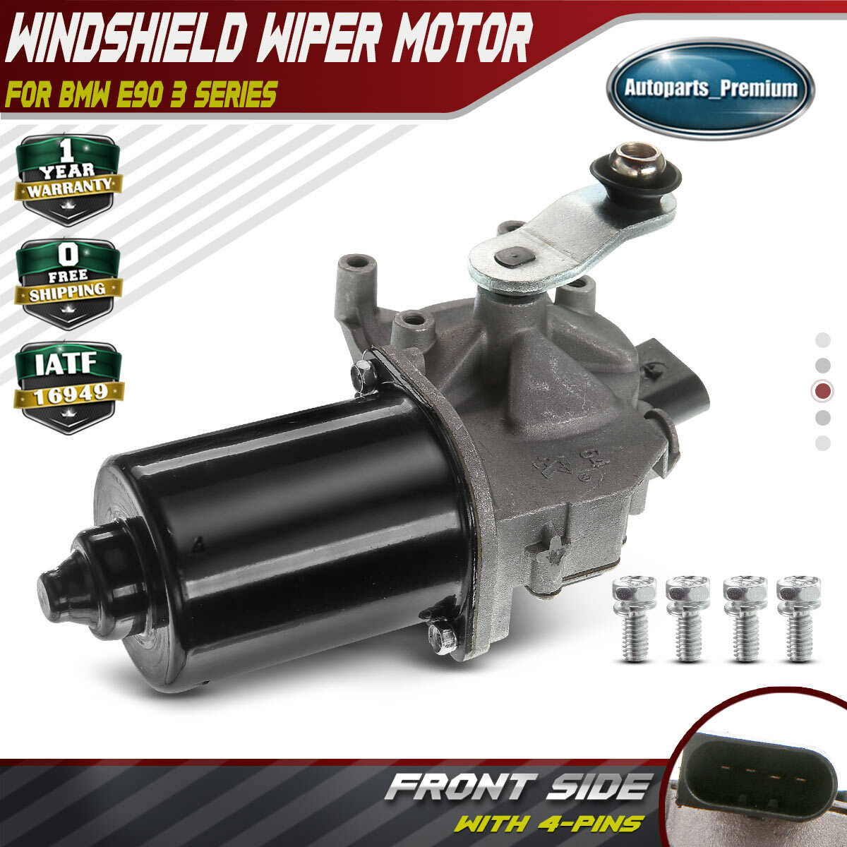 Front Windshield Wiper Motor for BMW E90 E91 E92 3-Series 325i M3 ...