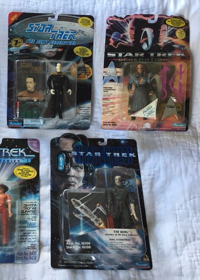 Lot Of 5 Factory Sealed Playmates Toys Star Trek Action