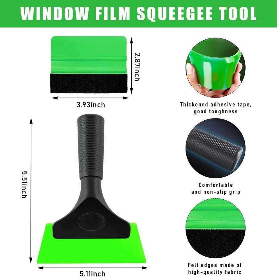 Kit de herramientas de tinte para ventanas de 2 piezas, escobilla de tinte para ventanas, limpiaparabrisas de agua escobilla de ventana T Foto 2 de 4