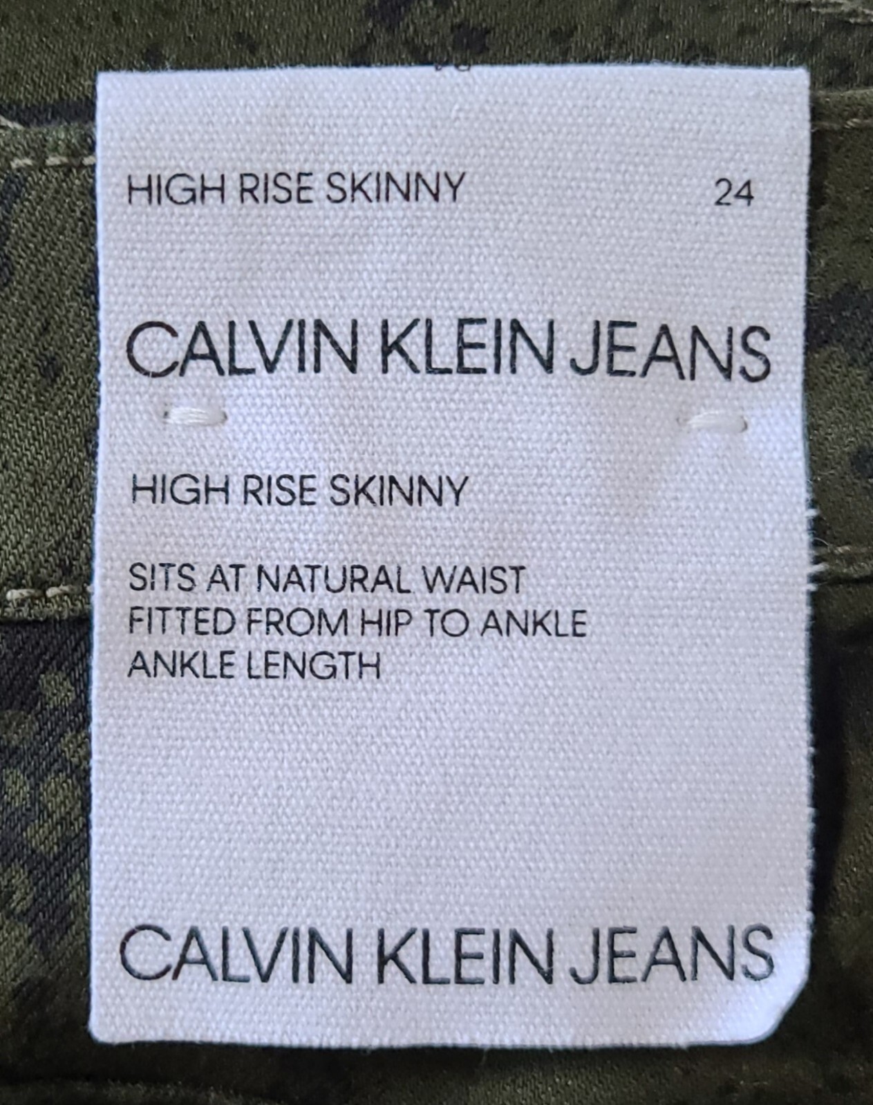 Calvin Klein Jeans Green Python-Print High-Rise Skinny Jeans Size 0 T44-1177