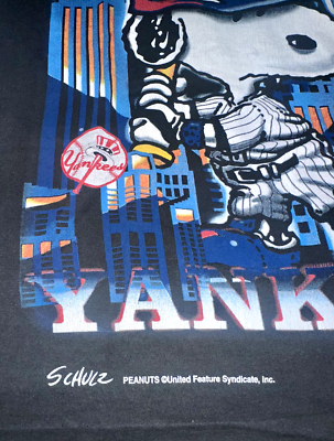 1994 SNOOPY PEANUTS MLB YANKEES T-Shirt (Original) | eBay