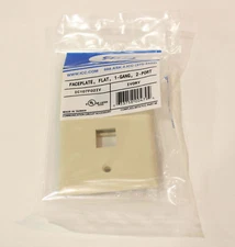 ICC Single Gang Faceplate Flat 2 Port Ivory IC107F02IV
