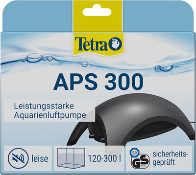 Tetra APS 300 Aquarium Luftpumpe Membran-Pumpe für Aquarien 120-300L schwarz