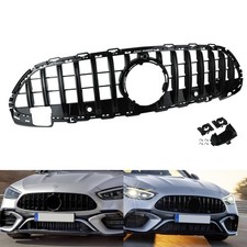 Grill Kühlergitter Kühlergrill Front Schwarz GT Stil für Mercedes Benz W206 S206