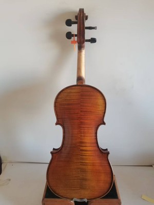 Master 4/4 violin Stradi model Solid flamed maple back spruce top K3695