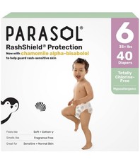 Parasol Chlorine-Free Diapers with RashShield Protection - Size 6 - 40ct