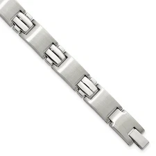 Men's 10mm Stainless Steel Multi Finish Bracelet, 8.5 Inch