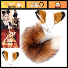 Fluffy Cat Wolf Fox Ears  Tail Set for Kids - Cosplay Costume, Halloween Party