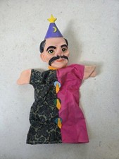 Vintage Magician Hand Puppet 11” Plastic Head Wizard Costume Toy