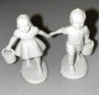Vintage Jack & Jill plastic figures fairy tale nursery rhyme characters (Marx?)
