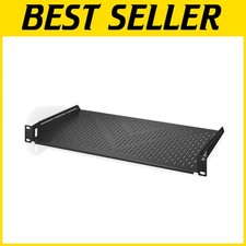 Universal 19 Rack Shelf, 1U Height, Vented, 60lbs Capacity