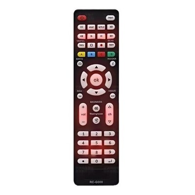 TV Remote Control Featuring Backlit Button For Night Operation