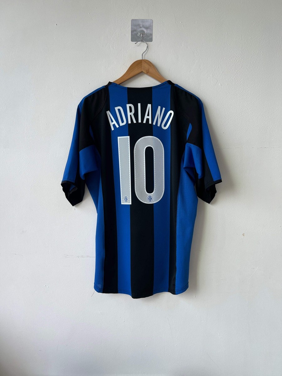 インテル・ミラノ ADRIANO 10番 シャツ サイズ90 2003-04 Inter Milan Home Shirt Adriano #10 - 7/10 - (XL.Boys)