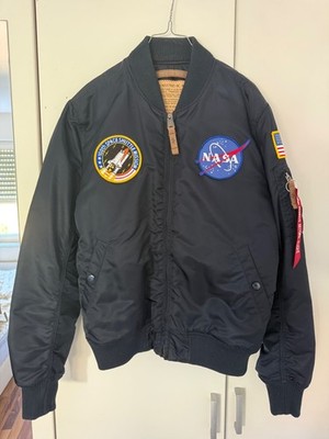 Alpha Industries MA-1 VF NASA Bomberjacke Gr. L / Blau / wie Neu