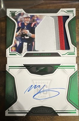 2021 Panini Playbook - Rookie Jersey Autograph Mac Jones #205 Green 03/25 RPA 
