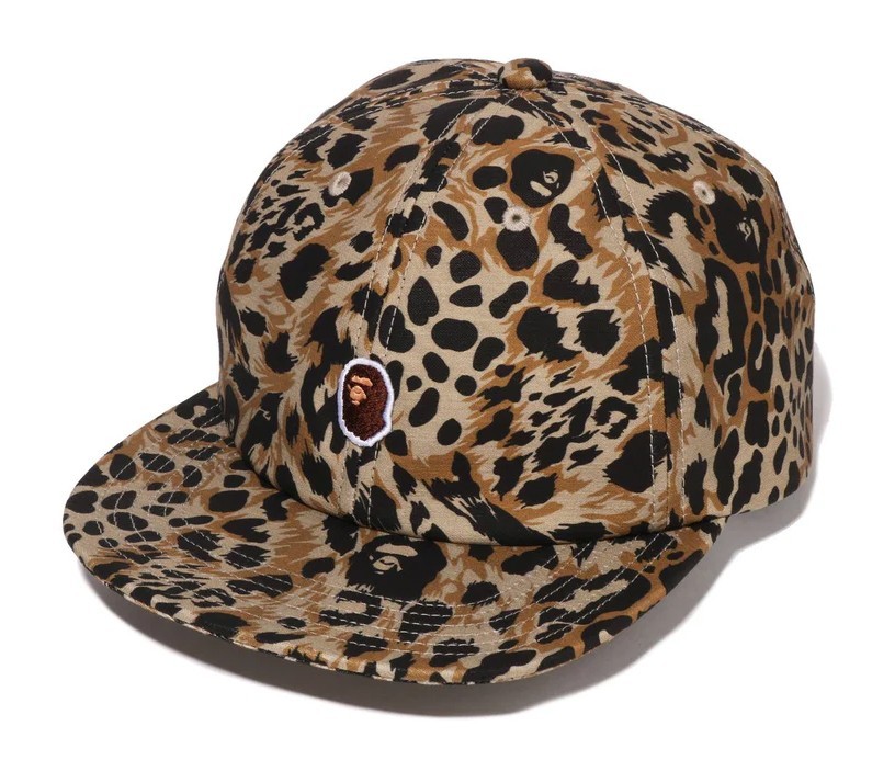 A BATHING APE Men's Goods WILD LEOPARD PATTERN ONE POINT CAP