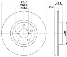 2 dischi freno nuovi per SUBARU:XV,CROSSTREK,IMPREZA Berlina,IMPREZA G4 Berlina