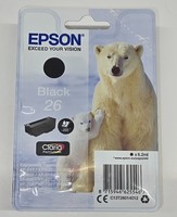 Original Epson 26 Schwarz Tintenpatrone Black C13T26014012 XP-600 | Neu OVP