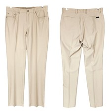 Greg Norman Golf Pant 32x32 Men Performance Beige Stretch Pockets Wicking Sports