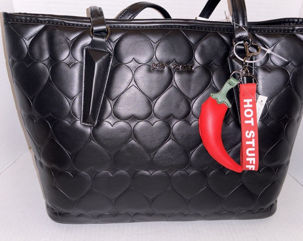 美品SMYTHSON ブラック ハート型ケース Betsey Johnson Black Hearts Tote Bag XOTOTO Hot Stuff Red Chili