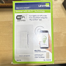 Leviton Decora Smart DW6HD Wi-Fi App Dimmer Switch 3-Way White 600W