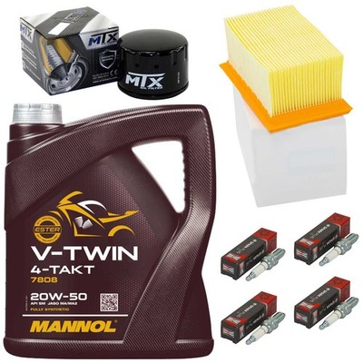 Wartung Ölfilter 4L Öl Set Luftfilter Zündkerzen für BMW R 1200 S K27 K29 06-10