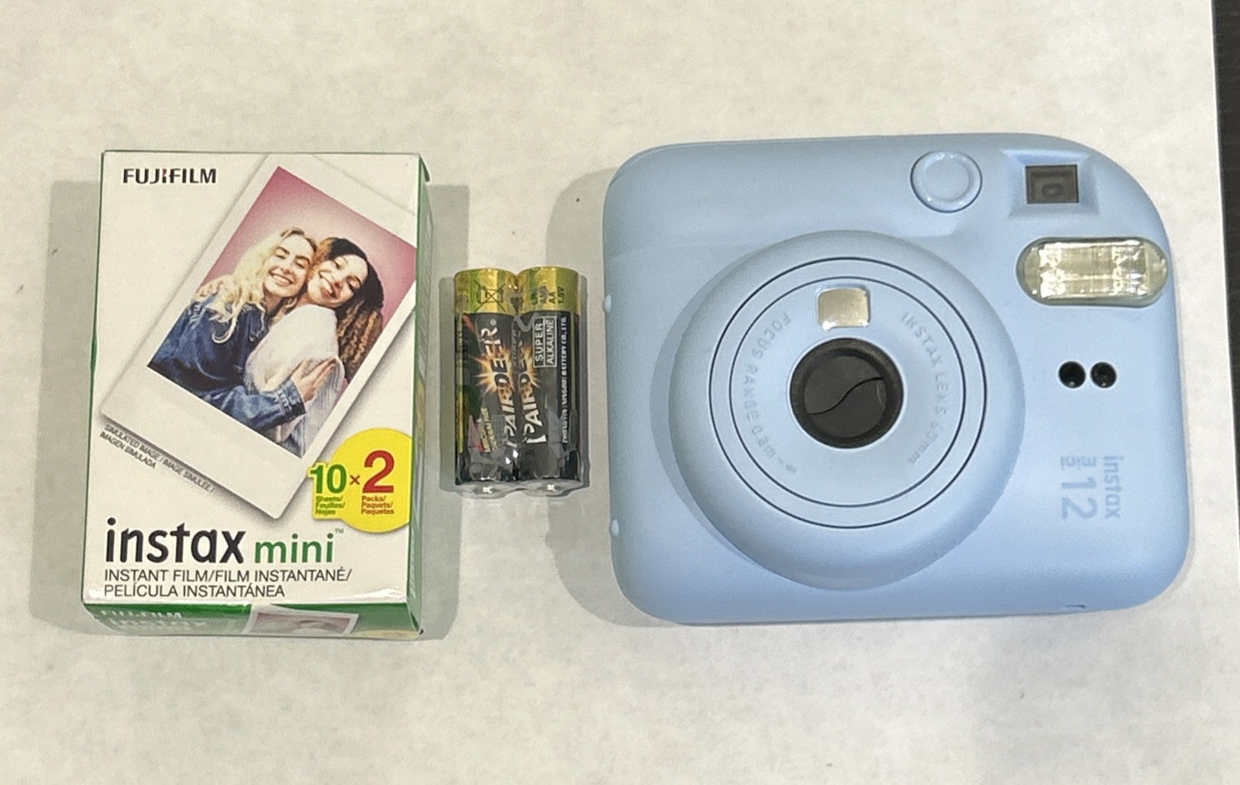 Fujifilm Instax Mini 12 Pastel Blue Instant Camera with 10 Film Sheets No Box-image
