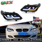 LED Headlight Assembly Pair For 2005-2010 BMW E60 5 Series 528i 535i 550i w/DRL