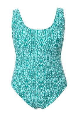 Studio Untold Damen große Größen Badeanzug Softcups grafischer Print