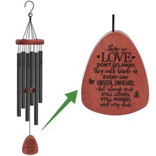 Memgift Memorial Wind Chimes for Outside   Sympathy Gift for Loss of Loved