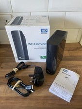 WESTERN DIGITAL WD ELEMENTS EXTERNAL DESKTOP HDD STORAGE - 3TB / USB 3