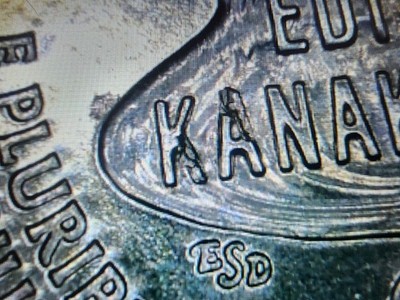 2023 P Edith Kanaka'Ole Quarter Error die chip in The K and A of Kanaka'Ole