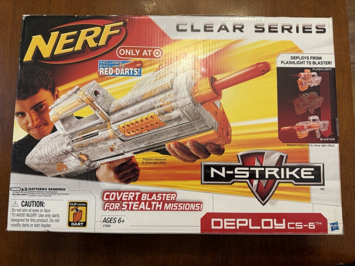 Nerf Clear Series N-Strike Deploy CS-6 Target Exclusive New In Box