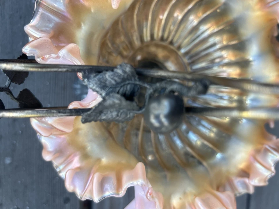 Preciosa canasta antigua victoriana decorada arte vidrio novias marco de plato plateado Foto 4 de 4