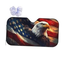 American Flag Car Sun Shade Windshield Sunshade Foldable Front Small Blue7
