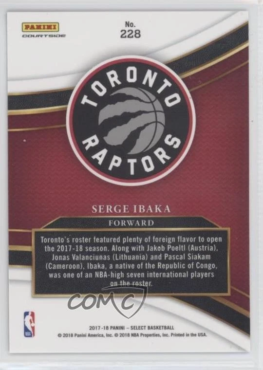 2017-18 Panini Select Courtside Serge Ibaka #228 - Image 2 of 2