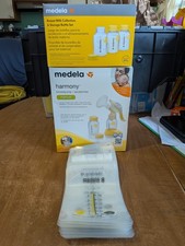 New in Box Medela Manual Breast Pump  6 Collection/Storage Bottles, Unused Bags