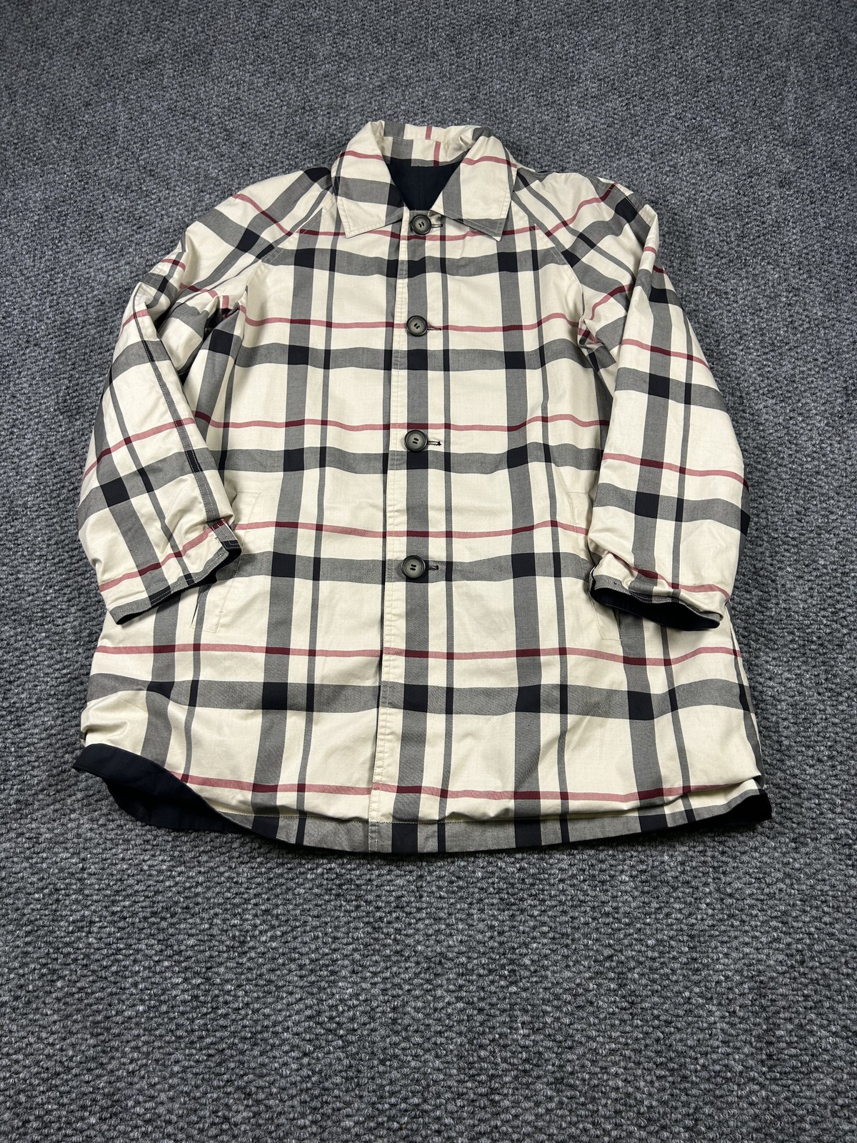 Pendleton Jacket Womens Medium Beige Black Plaid … - image 1