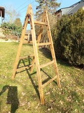 Antike Holzleiter Shabby Chic Vintage Leiter Holz  Klappleiter Treppenleiter