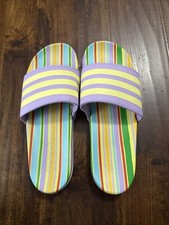 Adidas Slides Striped Adilette Comfort Athleisure H03625 Women s Size 10