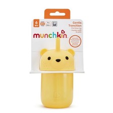 Munchkin Honey Bear Straw Cup 9oz Gentle Transition, BPA Free, Yellow, 6 Mont